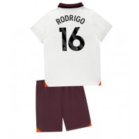 Camisa de Futebol Manchester City Rodri Hernandez #16 Equipamento Secundário Infantil 2023-24 Manga Curta (+ Calças curtas)